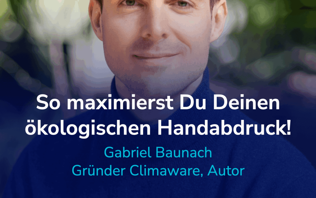 Nicht kündigen! Warum unser Job unsere Geheimwaffe für Nachhaltigkeit ist. I Gast: Gabriel Baunach #42